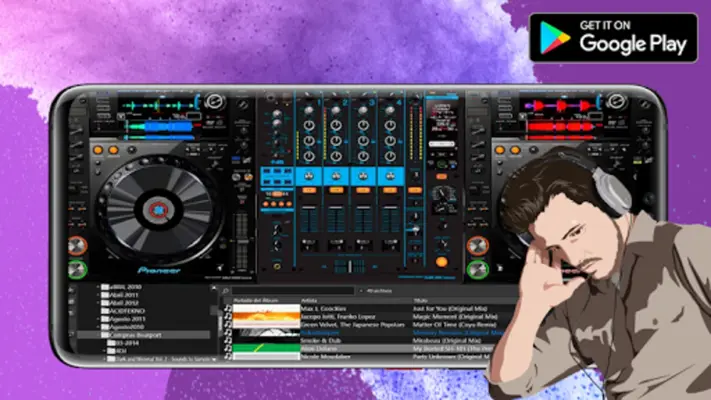 Virtual Dj Mixer Player android App screenshot 1